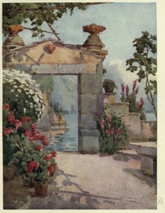 Un Portone a Varenna, Lago di Como, Illustrazione da 