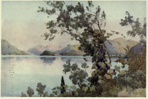 Sera, Lago di Como, illustrazione da 