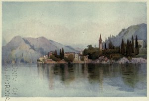 Varenna, Lago di Como, illustrazione da 