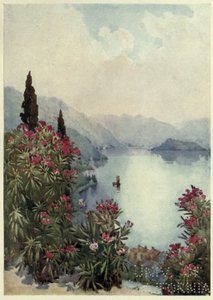 Villa Serbelloni, Lago di Como, Illustrazione da 