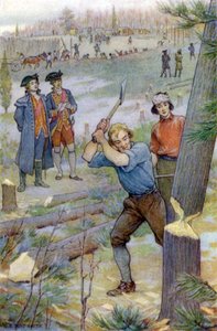 Le nostre asce... furono immediatamente messe al lavoro per abbattere alberi da Elmer Boyd Smith