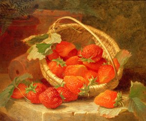 Un Cesto di Fragole su un ripiano di pietra, 1888