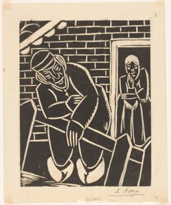 Contadino davanti alla sua casa da Else Berg (signed by artist)