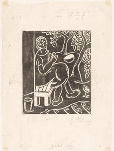 Donna su una panchina da Else Berg (signed by artist)