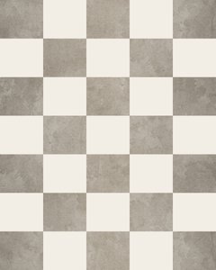 Scacchiera in cemento grigio da Ema Paraschiv