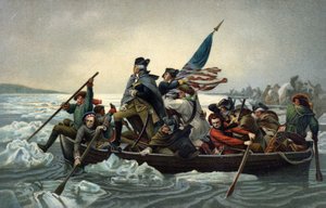 George Washington che attraversa il Delaware durante la Guerra d