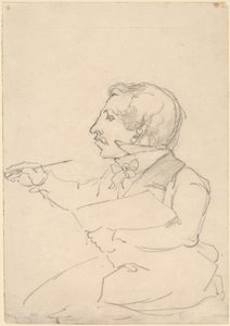 Eastman Johnson che disegna da Emanuel Gottlieb Leutze