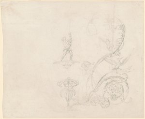 Studi di decorazioni per fontane da Emanuel Gottlieb Leutze