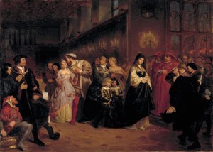 Il corteggiamento di Anna Bolena, 1846 da Emanuel Gottlieb Leutze