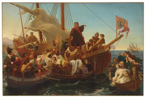 La partenza di Colombo da Palos nel 1492, 1855