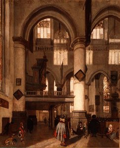 Interno della Oude Kerk, Amsterdam da Emanuel de Witte