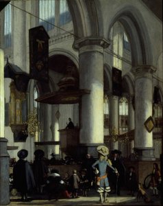 Interno della Oude Kerk, Delft da Emanuel de Witte