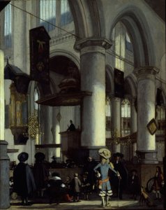 Interno della Oude Kerk, Delft, c.1680 da Emanuel de Witte