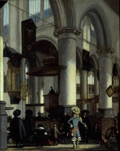 Interno della Oude Kerk, Delft, c. 1680 da Emanuel de Witte