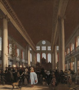 Interno della sinagoga portoghese di Amsterdam