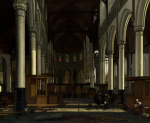 Interno della Oude Kerk, Amsterdam da Emanuel de Witte