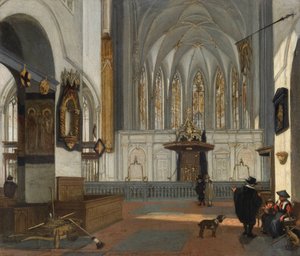 Veduta del coro della chiesa di San Giovanni a Utrecht da Emanuel de Witte