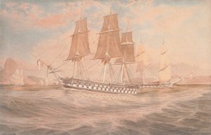 HMS Ganges e Thetis al largo di Rio de Janeiro da Emeric Essex Vidal