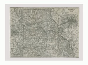 Mappa del Missouri, USA, c1900 da Emery Walker