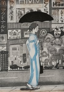 Una ragazza in città, 2007 (acquaforte)