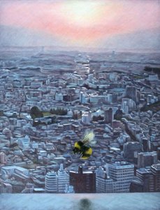 Fine della giornata, 2012 (olio su tela) da Emiko Aida