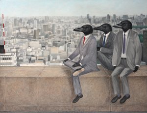 Tre corvi, 2010 (olio su tela)