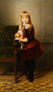 Ritratto di una giovane ragazza con una bambola da Emil Brack