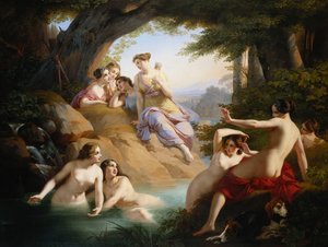 Diana e le ninfe che fanno il bagno