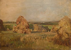 Mese del raccolto a Plankenberg da Emil Jakob Schindler