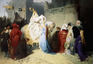 Merlino presenta il futuro re Artù da Emil Johann Lauffer