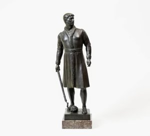 Guerriero con mazza ferrata da Emil Jungblut