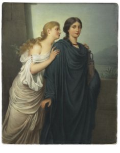 Placca Rettangolare, Antigone e Ismene