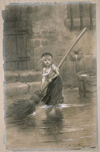 Cosette. Illustrazione da I Miserabili di Victor Hugo, 1862