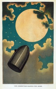 Illustrazione per il libro Dalla Terra alla Luna di Jules Verne da Emile Antoine Bayard