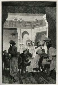Pranzo al ministro della guerra, con turbante, di fronte all