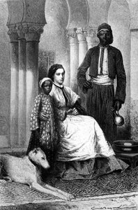 Miss Tinne nella sua casa al Cairo, illustrazione da 
