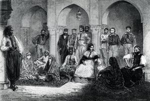 Miss Tinne con il suo personale di casa, Algeri, illustrazione da 