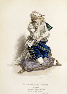 Suzanne in "Le nozze di Figaro" - in "Opere complete di Beaumarchais", disegni di Emile Bayard, ed. Laplace Sanchez & cie, Parigi
