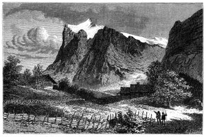 Vista delle Alpi svizzere da Emile Antoine Bayard
