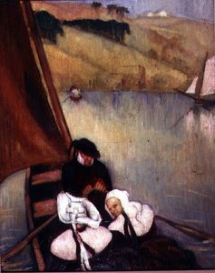 Donne bretoni in un traghetto, c.1900 da Emile Bernard