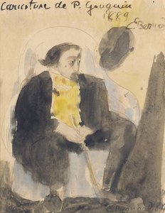 Caricatura di Paul Gauguin, 1889 da Emile Bernard