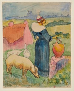 La donna con la brocca [prova a] da Emile Bernard