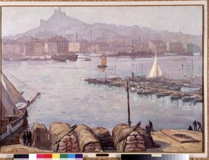Il vecchio porto di Marsiglia e Notre Dame de la Garde da Emile Bernard
