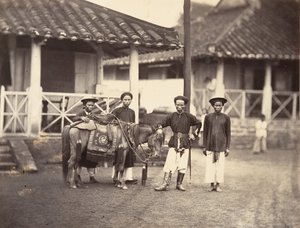 Riche Annamite a cavallo, Cochinchina, 1866 da Emile Gsell