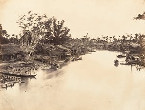 Vue de la Ville Chinoise Cholen Feuille No. 6, Saigon, Cochinchine, 1866 da Emile Gsell