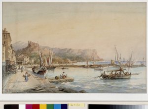 Vista del porto di Cassis Acquerello di Emile Henry (1822-1920) Fondazione regards de Provence, Marsiglia da Emile Henry