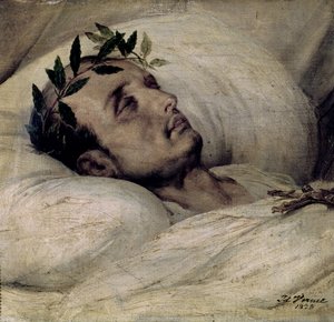 Napoleone I (1769-1821) sul letto di morte da Emile Jean Horace Vernet