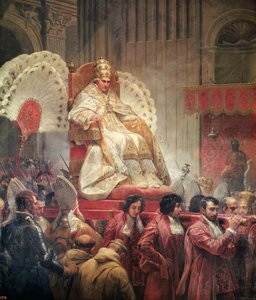 Papa Pio VIII nella Basilica di San Pietro sulla Sedia Gestatoria, 1829