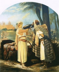 Rebecca dà da bere al servo da Emile Jean Horace Vernet
