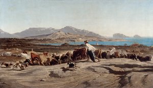 Veduta di Marsiglia, prendendo le Aygalades in una passeggiata - Emile Loubon (1809-1863) da Emile Loubon
